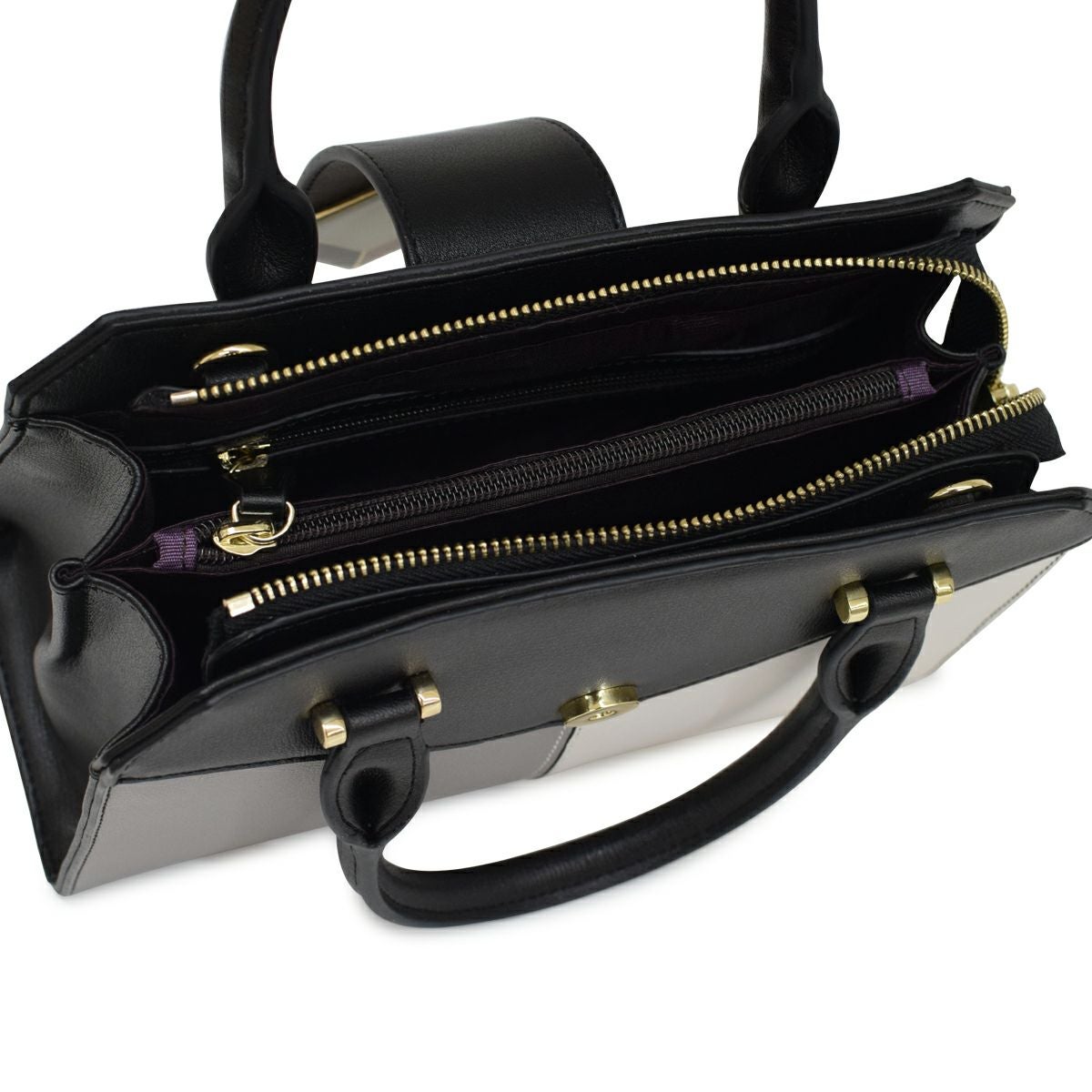 ハンドバッグ トリプルカラー 2way レザー