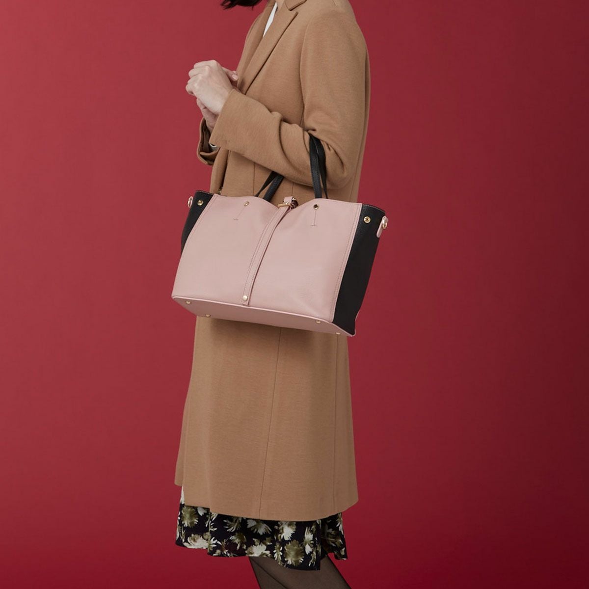 2wayシュリンクレザーハンドバッグ