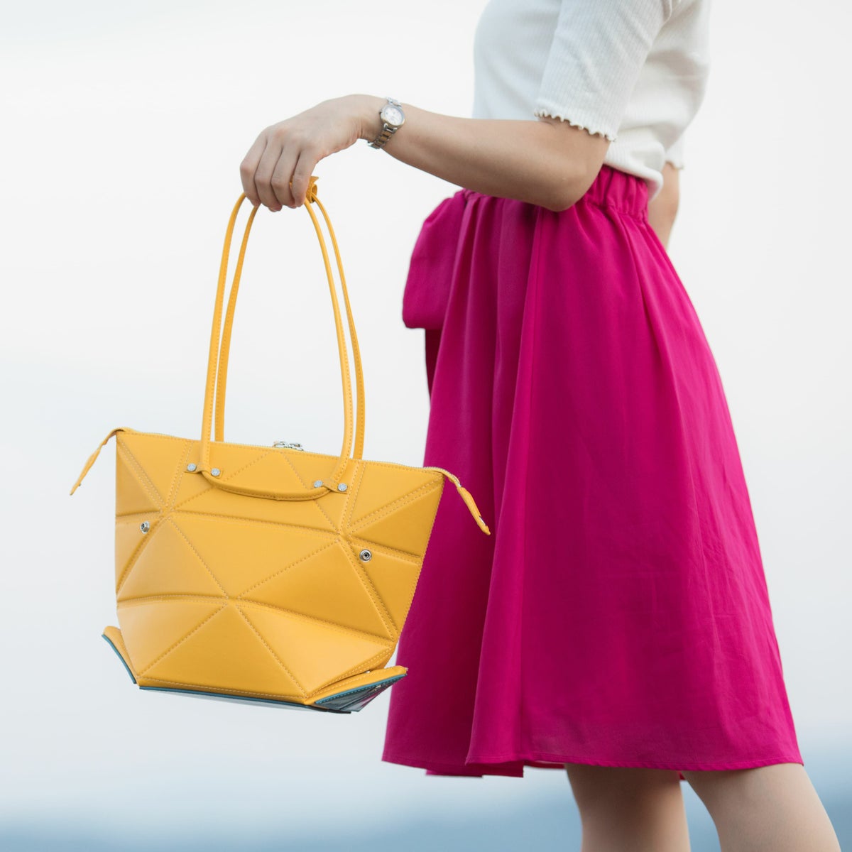 カメレオン ハンドバッグ Aries 折紙 ミニ SMALL