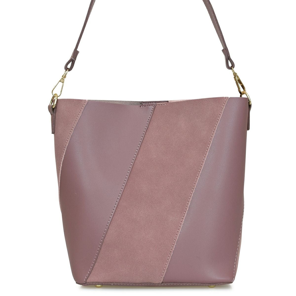 異素材切り替えショルダーバッグ