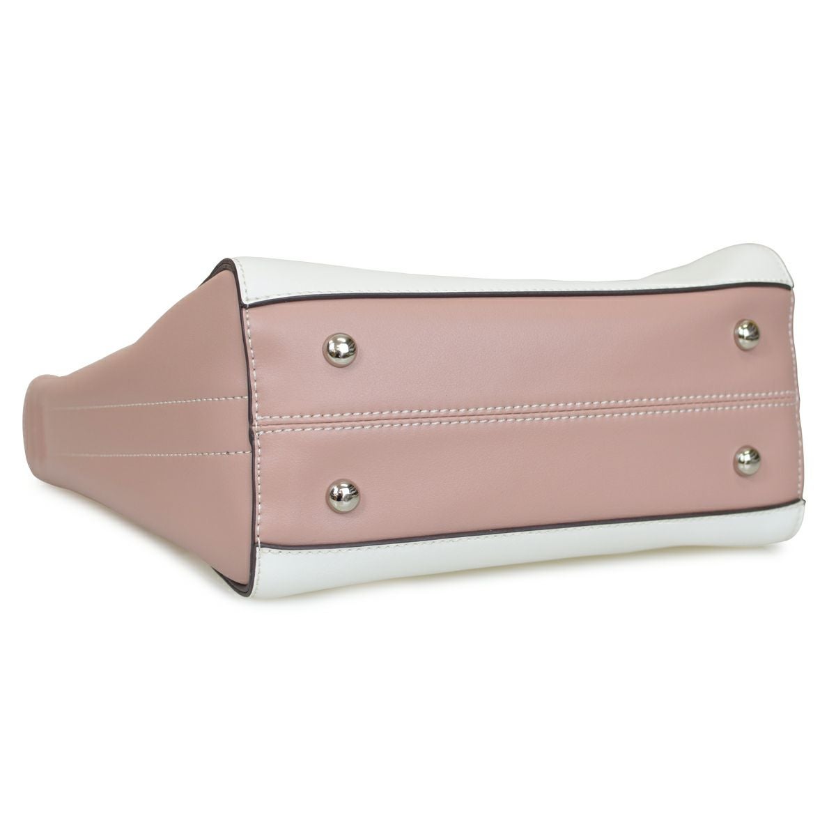 スムースレザーバイカラーバッグ