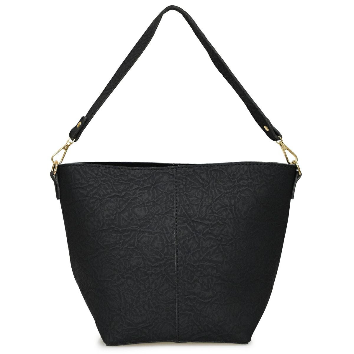 しわ素材ショルダーバッグ