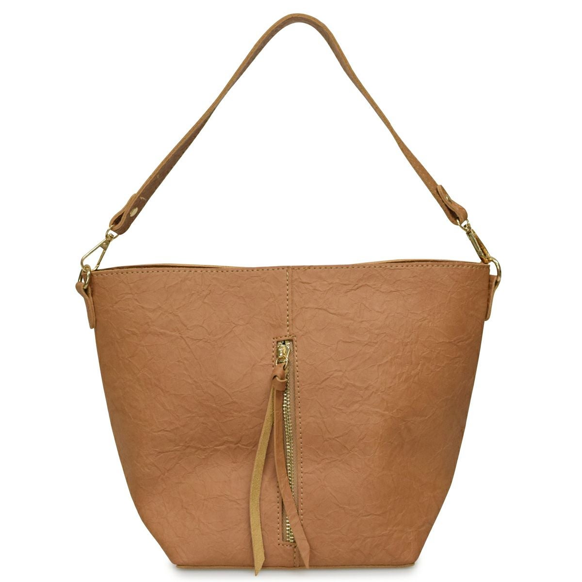 しわ素材ショルダーバッグ