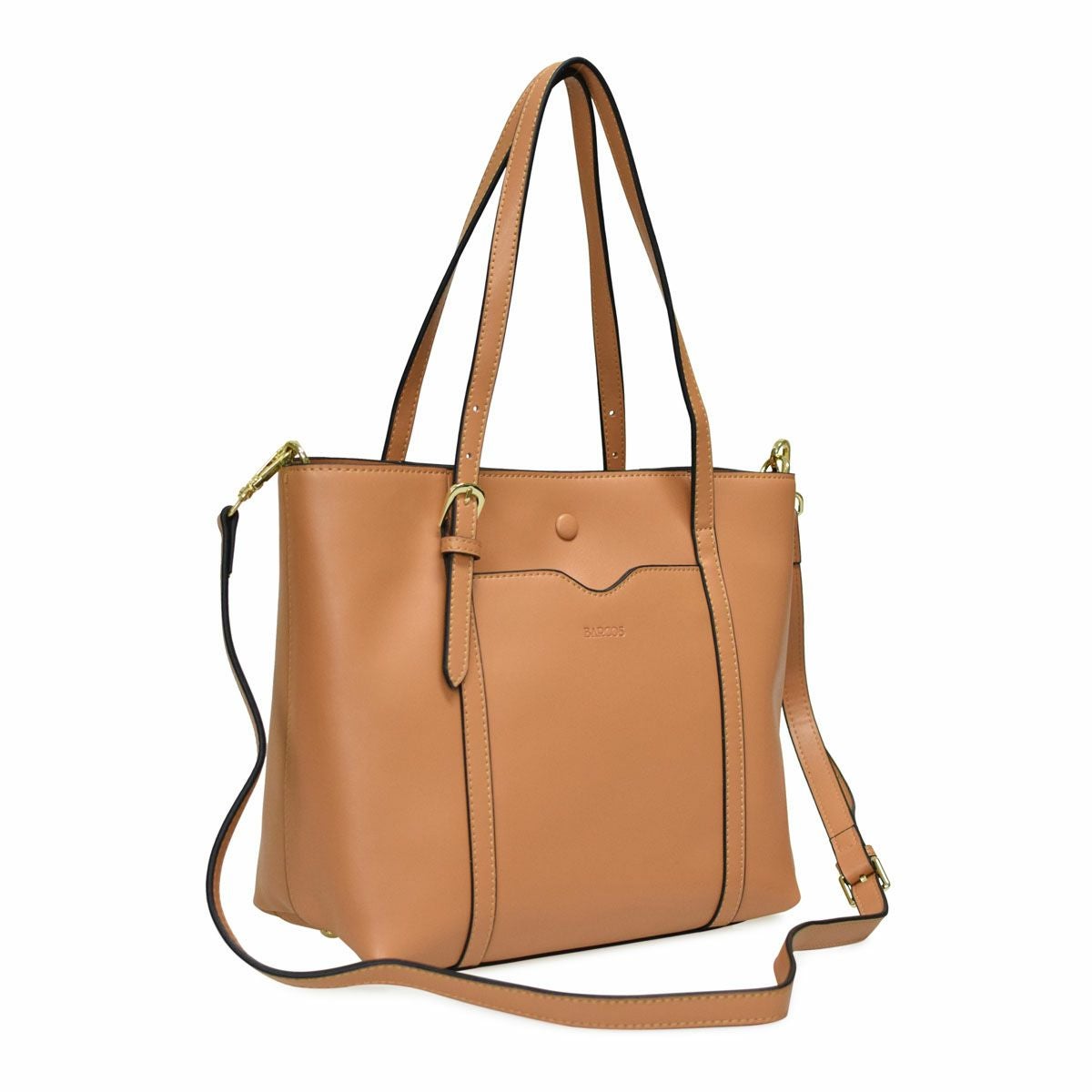 3層ポケット2wayレザートート