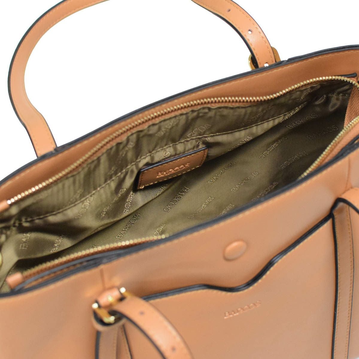 3層ポケット2wayレザートート