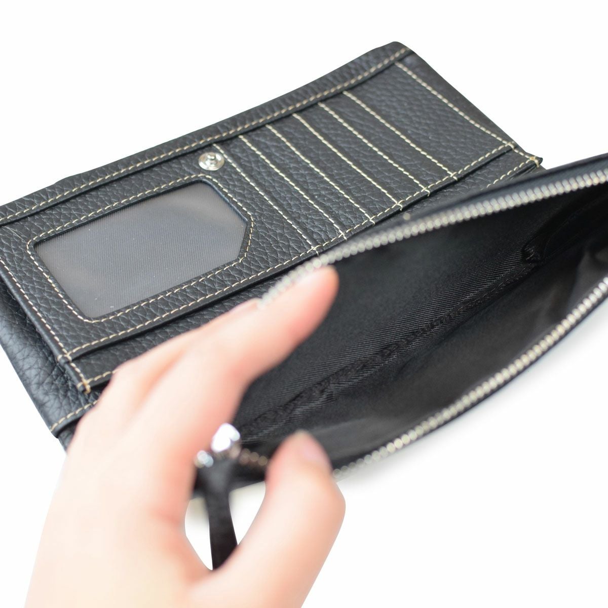 シュリンクレザー長財布