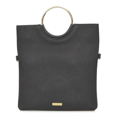 フェイクレザー リングハンドル2wayハンドバッグ