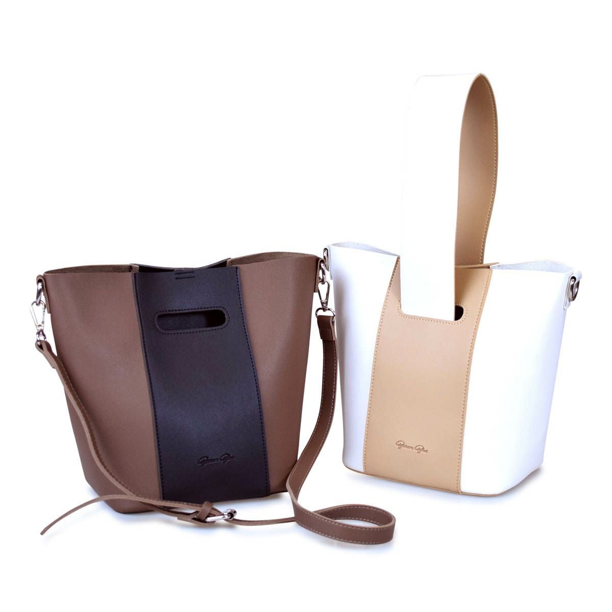 配色バケツバッグ