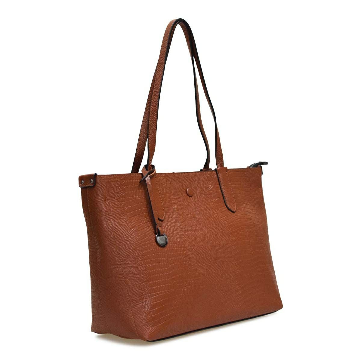 リザード型押しレザートートバッグ