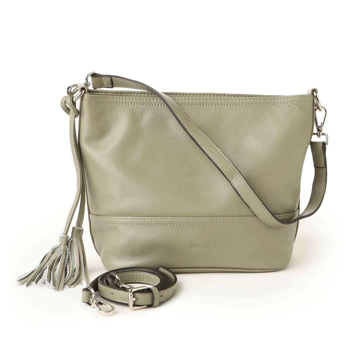 シュリンクレザーチャーム付き2wayハンドバッグ