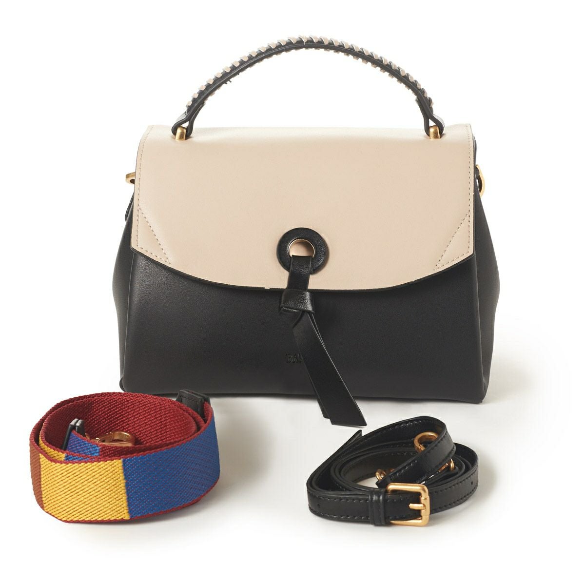 バイカラーワンハンドルミニバッグ