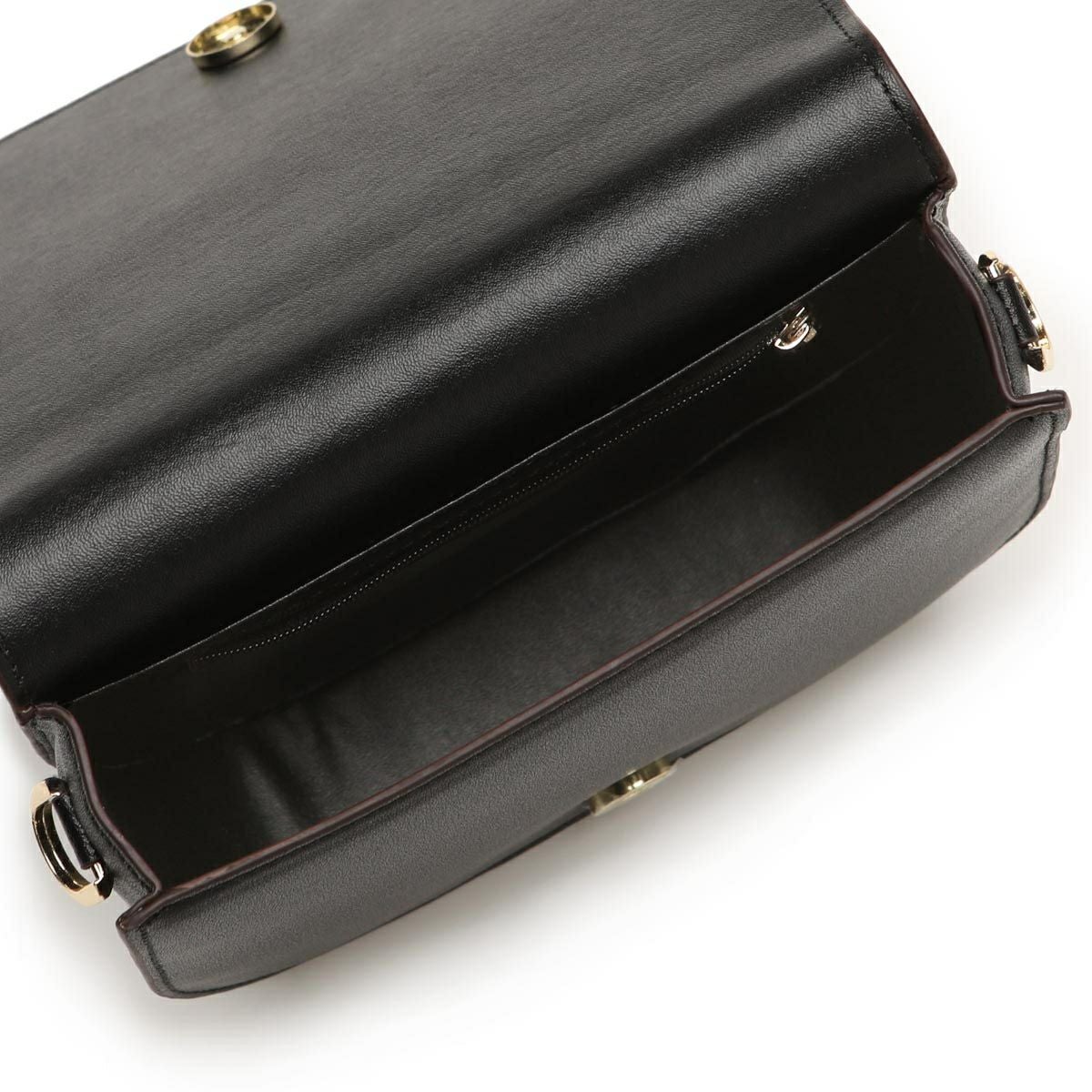 チェーンショルダー付きレザー2wayショルダーバッグ