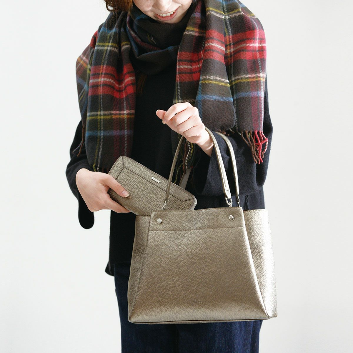 シュリンクレザー3wayハンドバッグ アリス