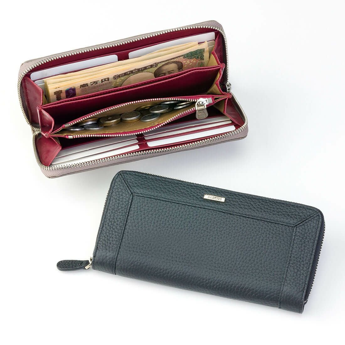 シュリンクレザー切替ロングウォレット ロビン