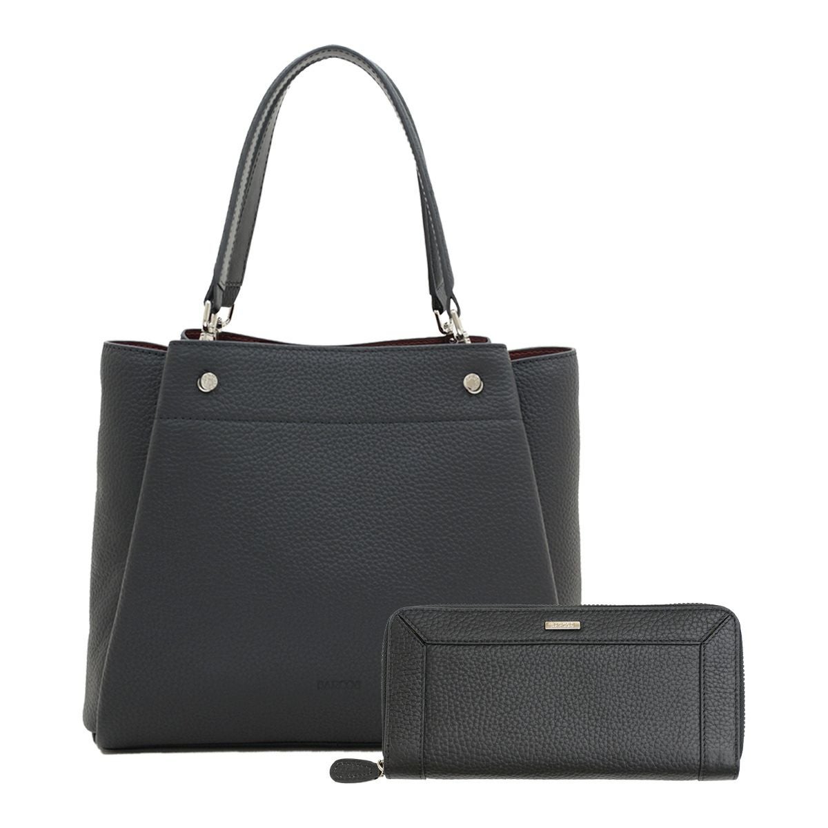 【セット商品】シュリンクレザー3wayハンドバッグ＆シュリンクレザー切替ロングウォレット