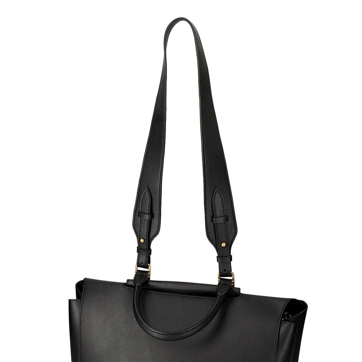 2wayレザー大判ハンドバッグ