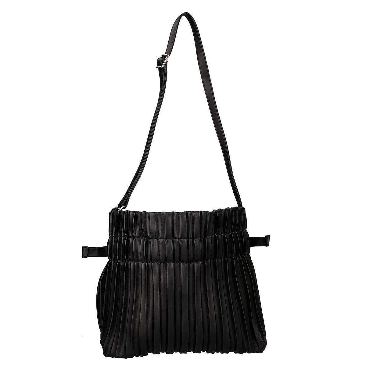 巾着プリーツショルダーバッグ