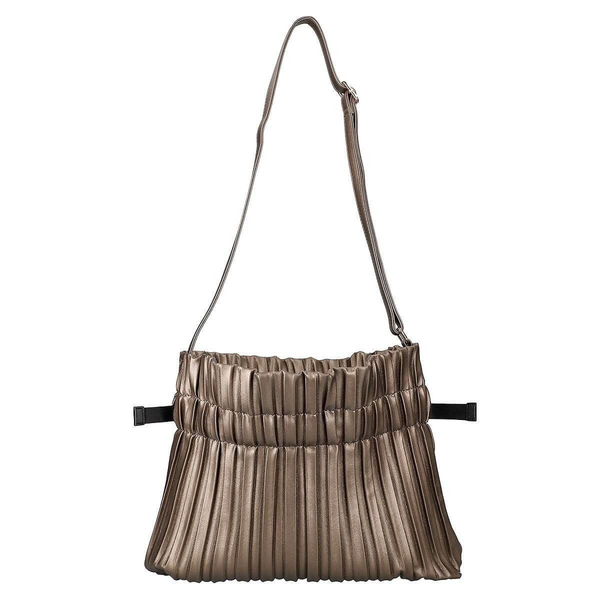 巾着プリーツショルダーバッグ