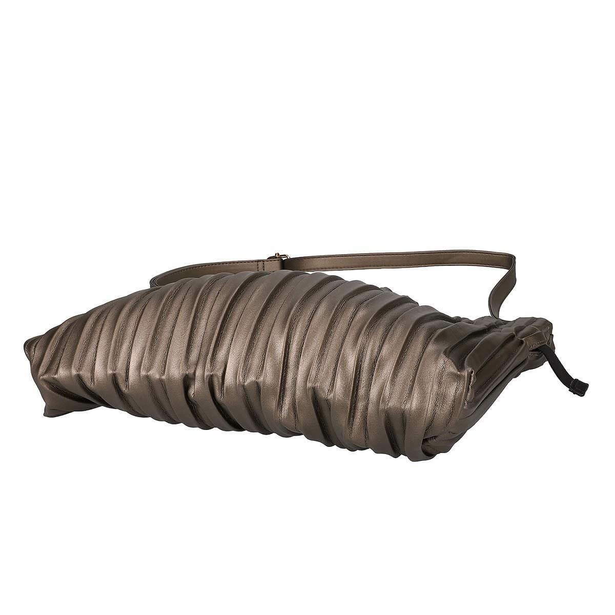 巾着プリーツショルダーバッグ