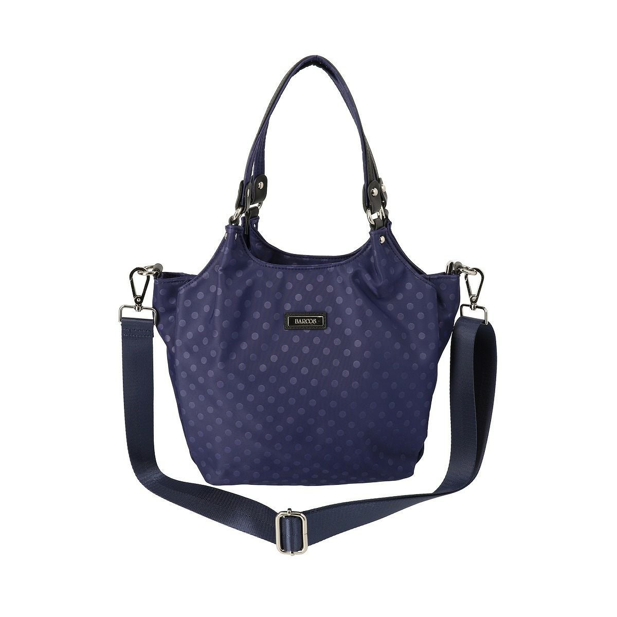 ドット柄ナイロンハンドバッグ（小）