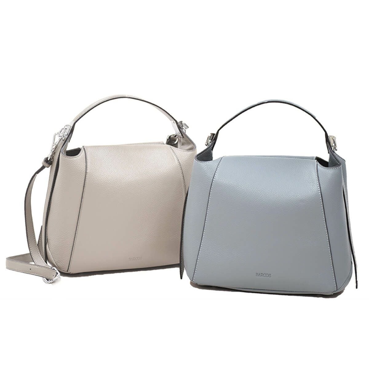 ワンハンドル2wayレザーハンドバッグ