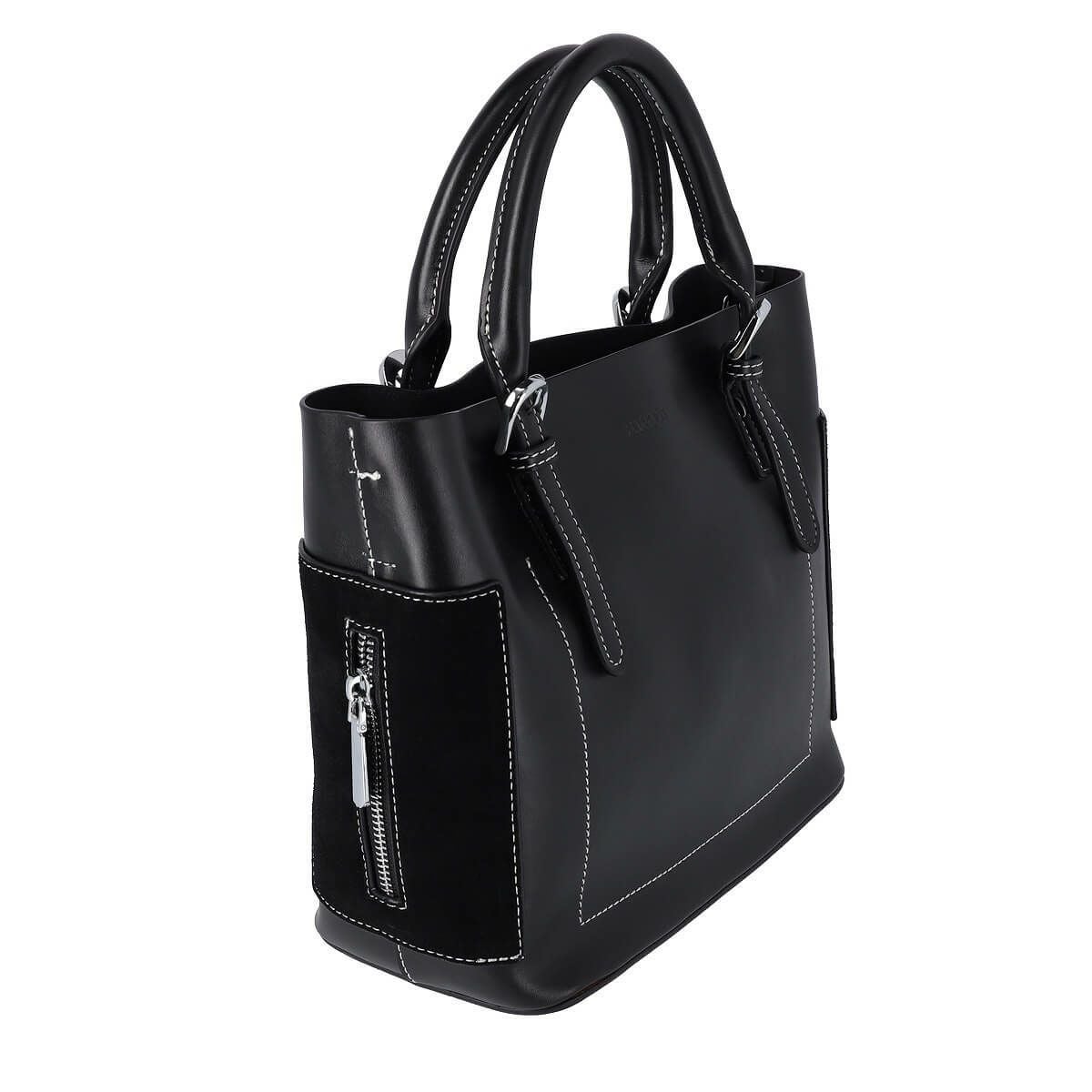 異素材切り替え2wayハンドバッグ