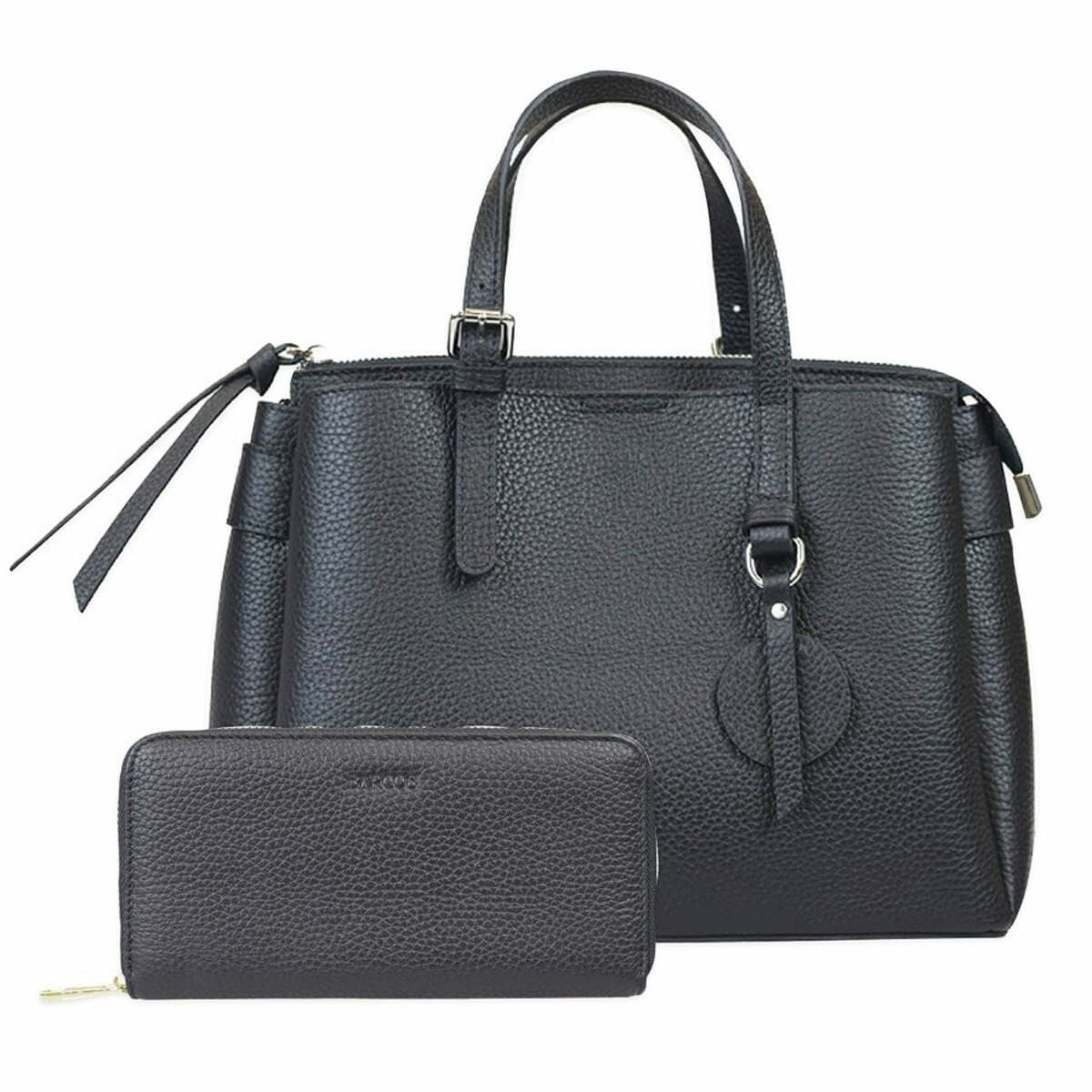 【セット商品】シュリンクレザーハンドバッグ＆財布＜エレガントセット＞