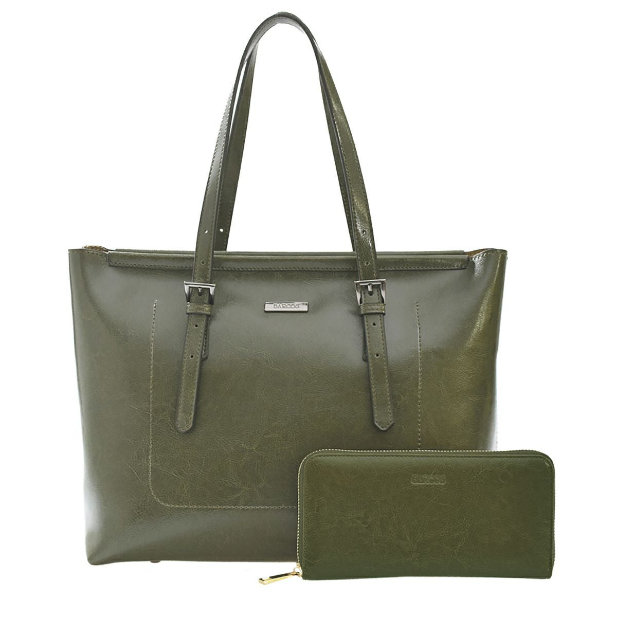 【セット商品】シャイニングレザートートバッグ＆財布＜スタイリッシュセット＞