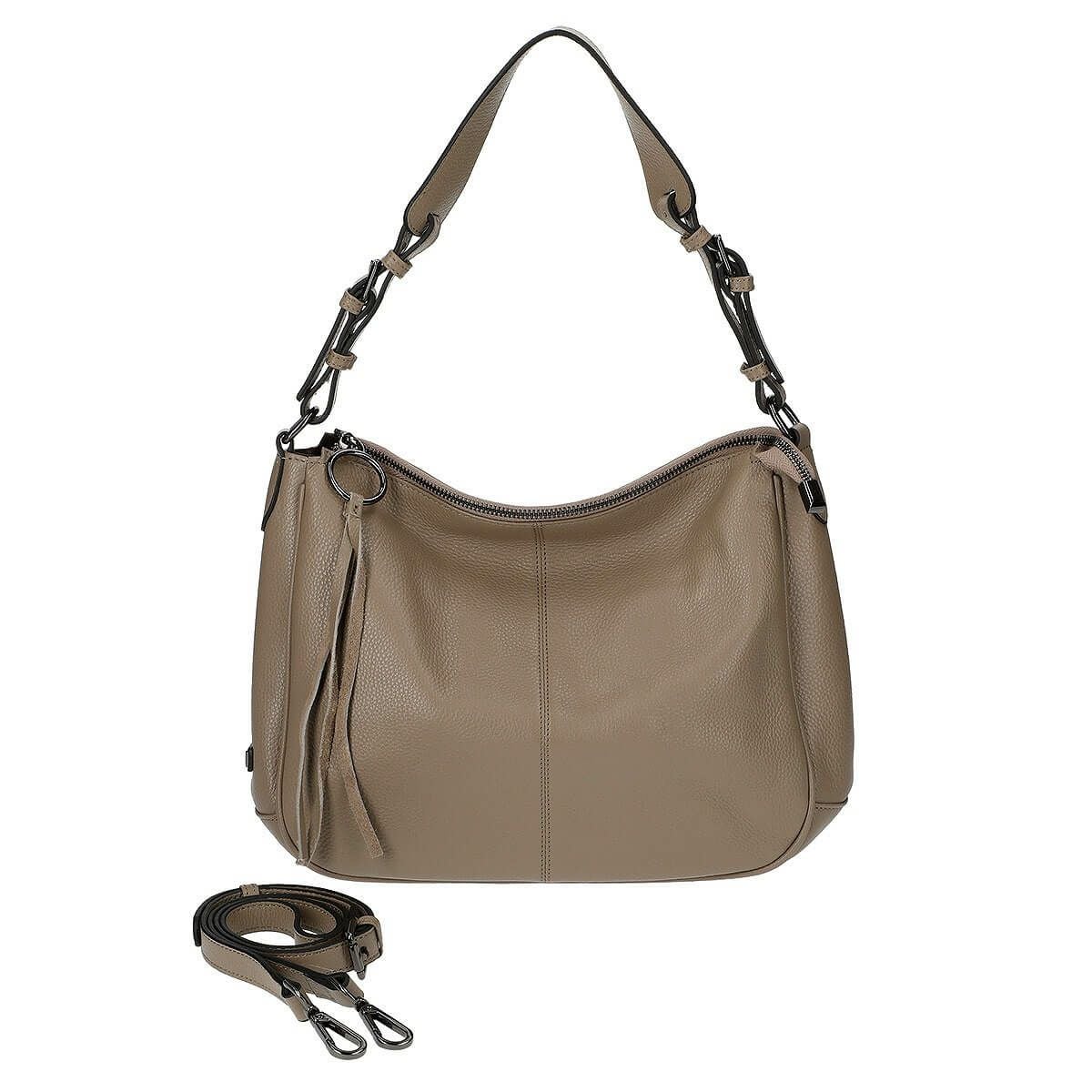 牛革 2wayタッセル付きショルダーバッグ