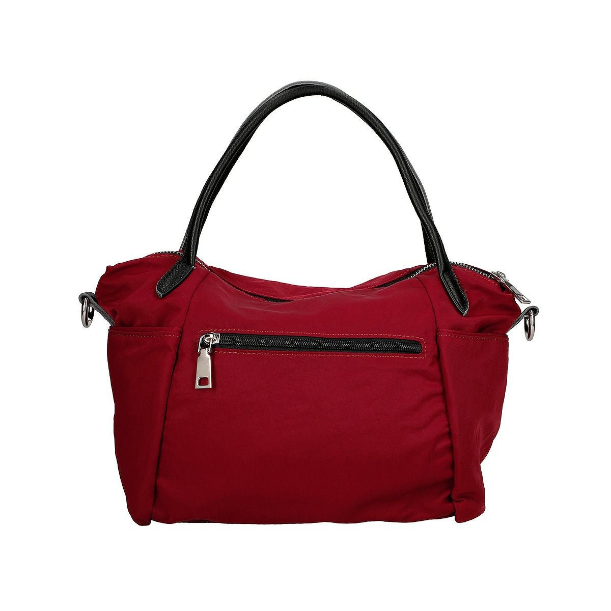 メタルロゴ入りナイロン2wayハンドバッグ