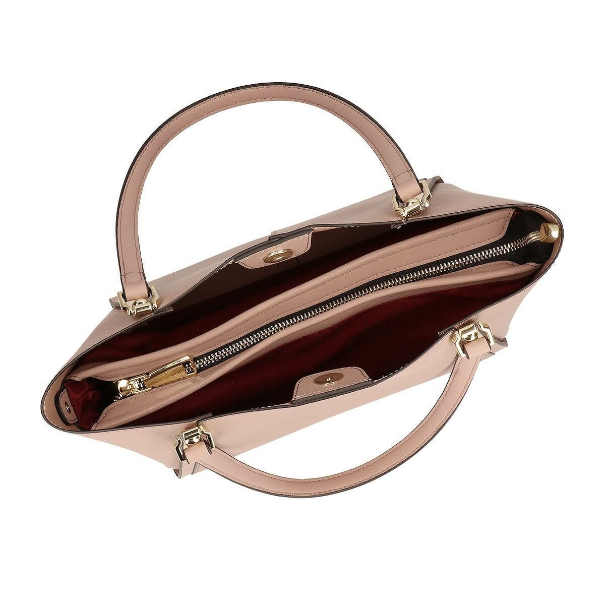 フロント切り替え金具付きトートバッグ