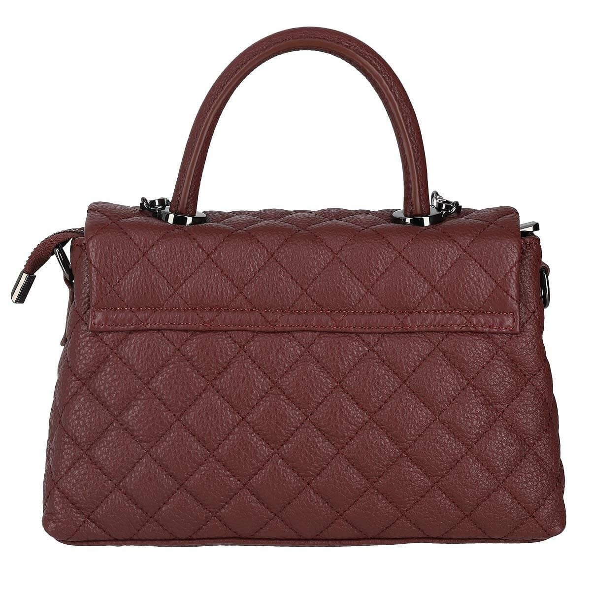 牛革 2wayキルティングチェーン付きハンドバッグ