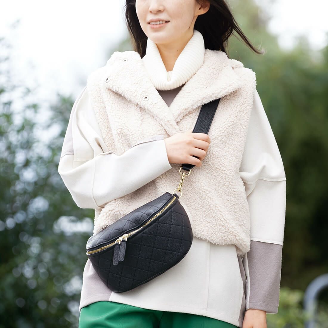 レザーキルティング2wayショルダーバッグ