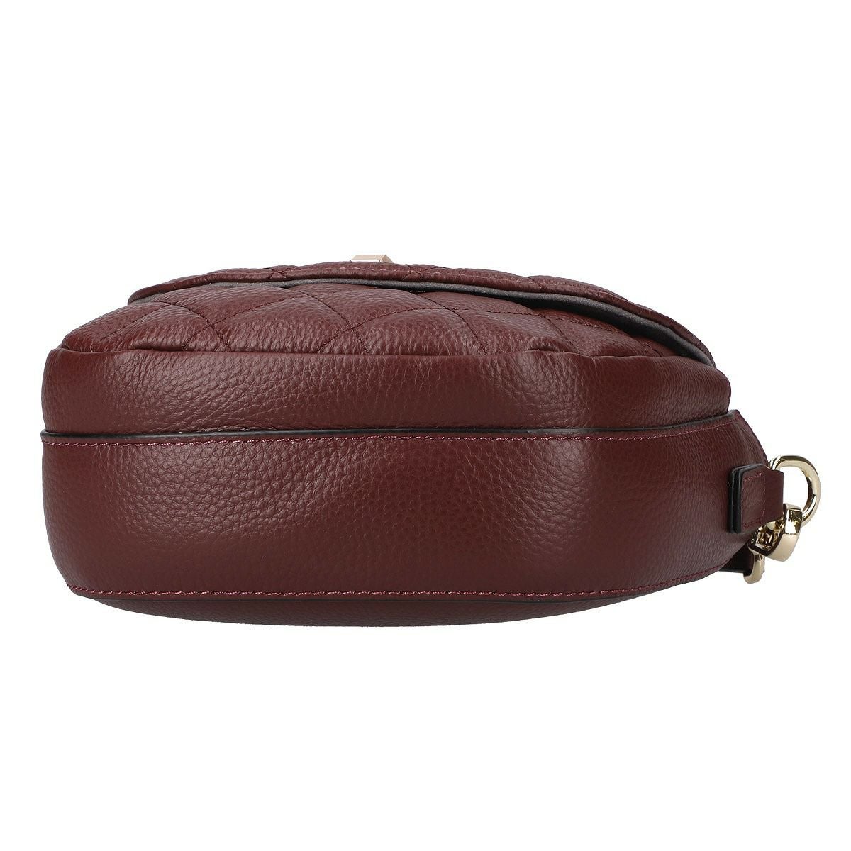 ラウンディッシュキルティング牛革ポシェット