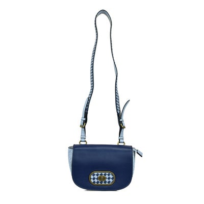 レザー メッシュ部分使いバイカラーポシェット