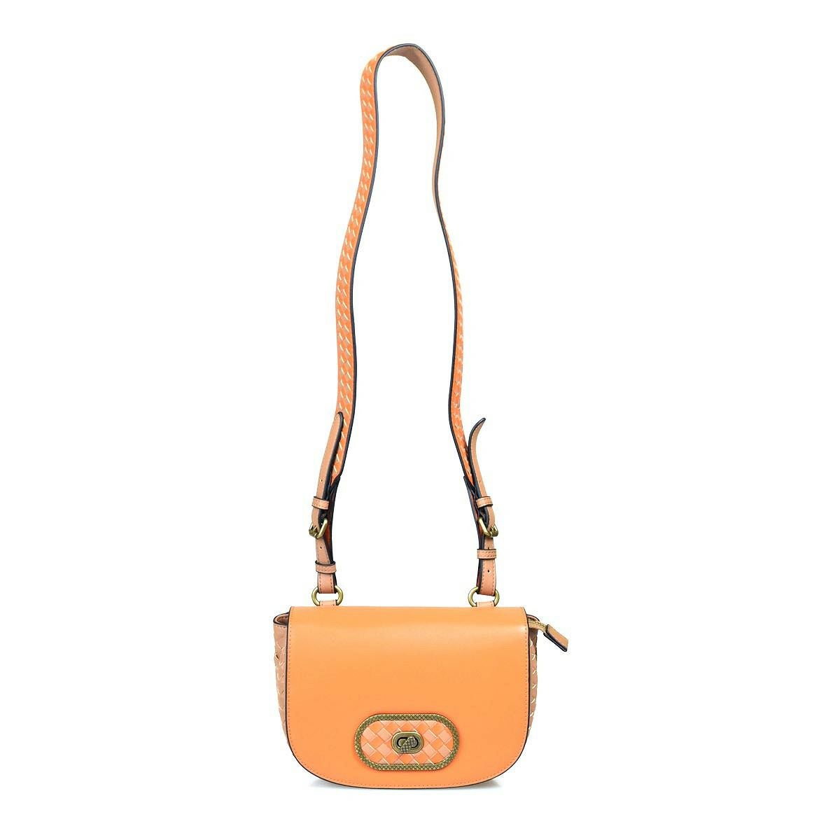 レザー メッシュ部分使いバイカラーポシェット