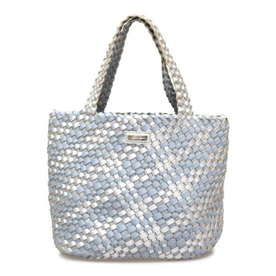 PUバイカラーメッシュトートバッグ