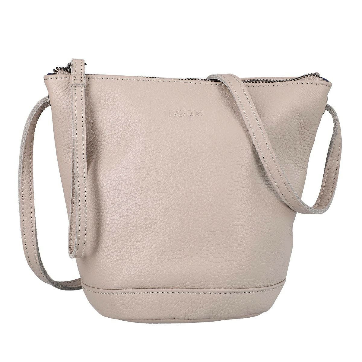 牛革レザー台形型ショルダーバッグ