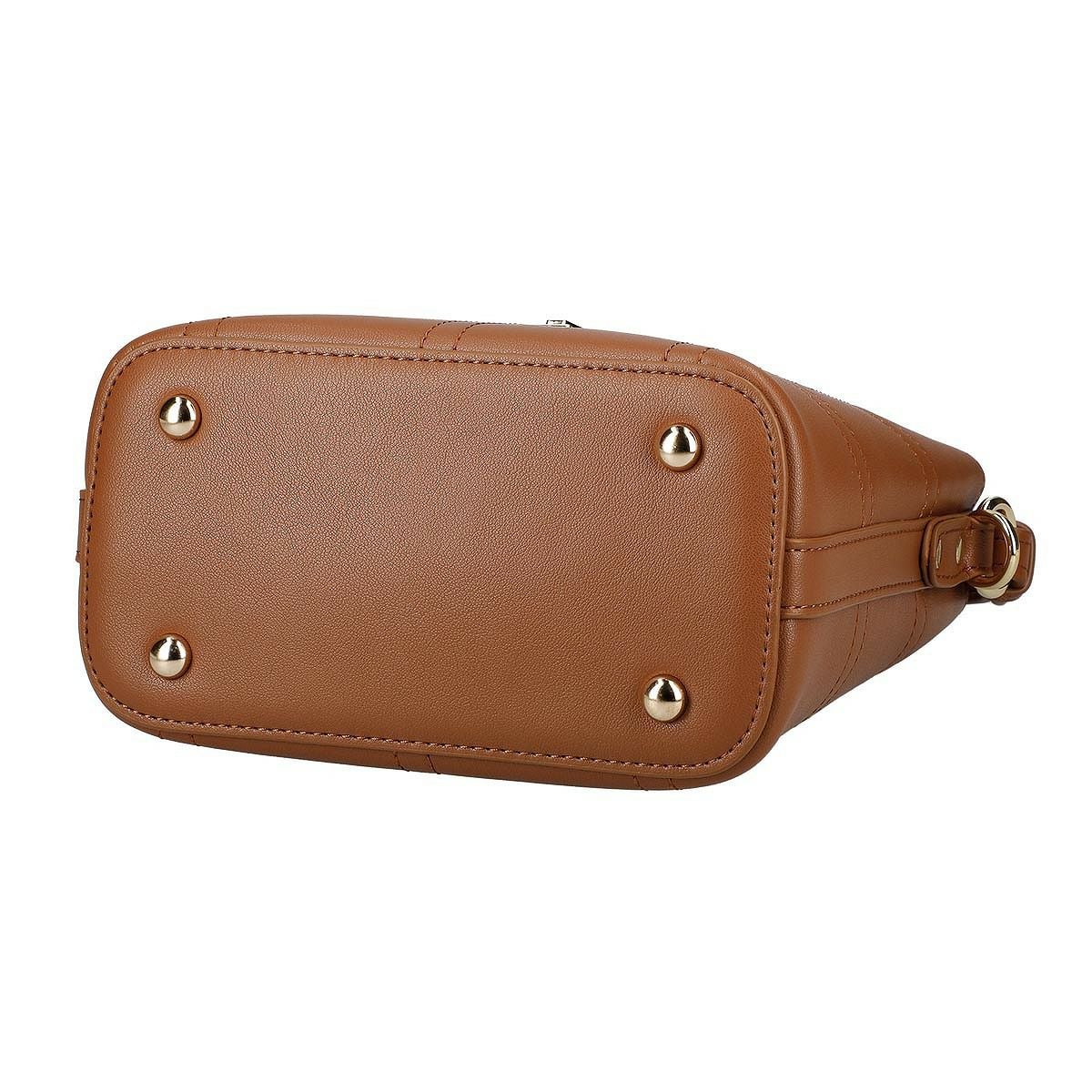 チェック柄2wayレザーハンドバッグ