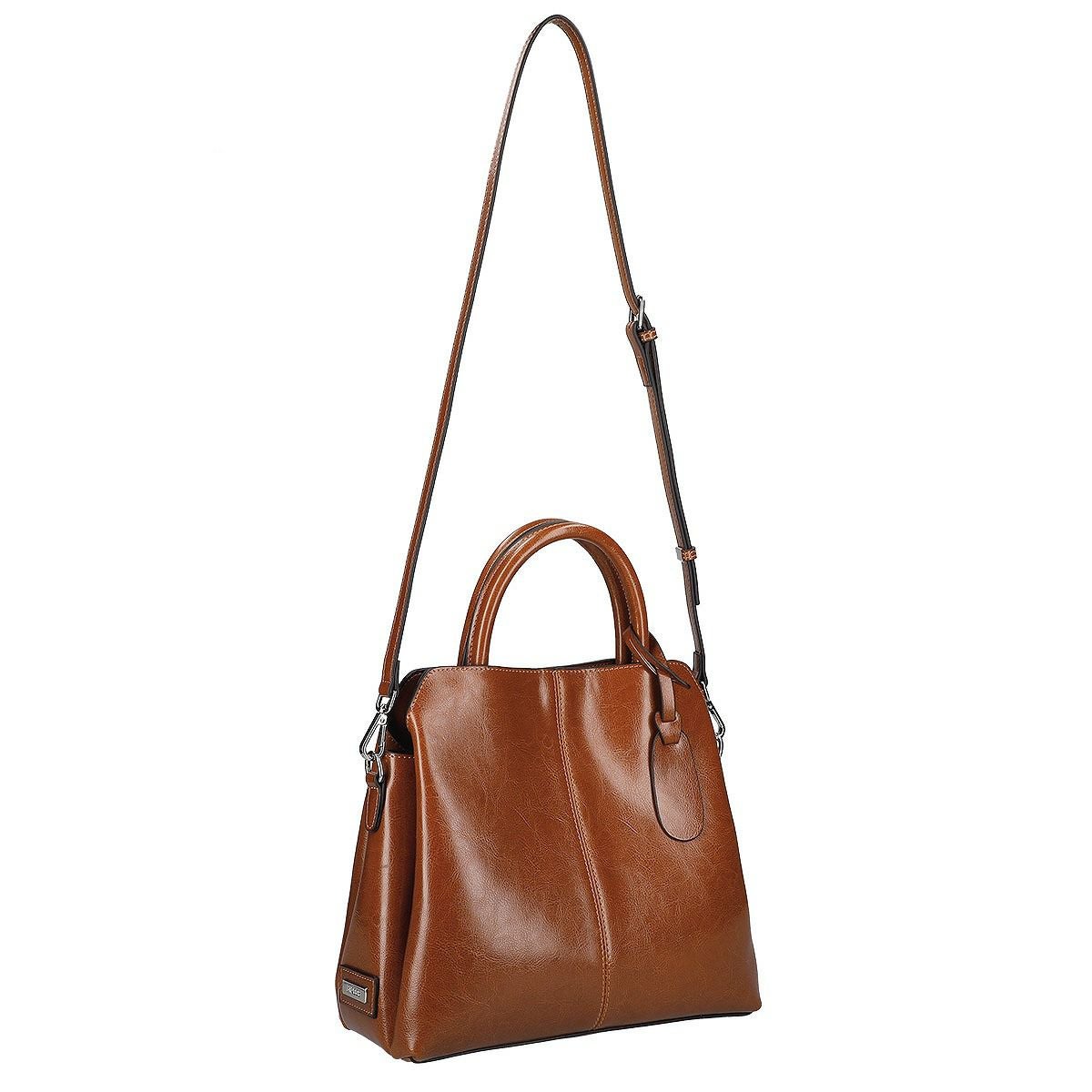 2wayレザーチャーム付きハンドバッグ