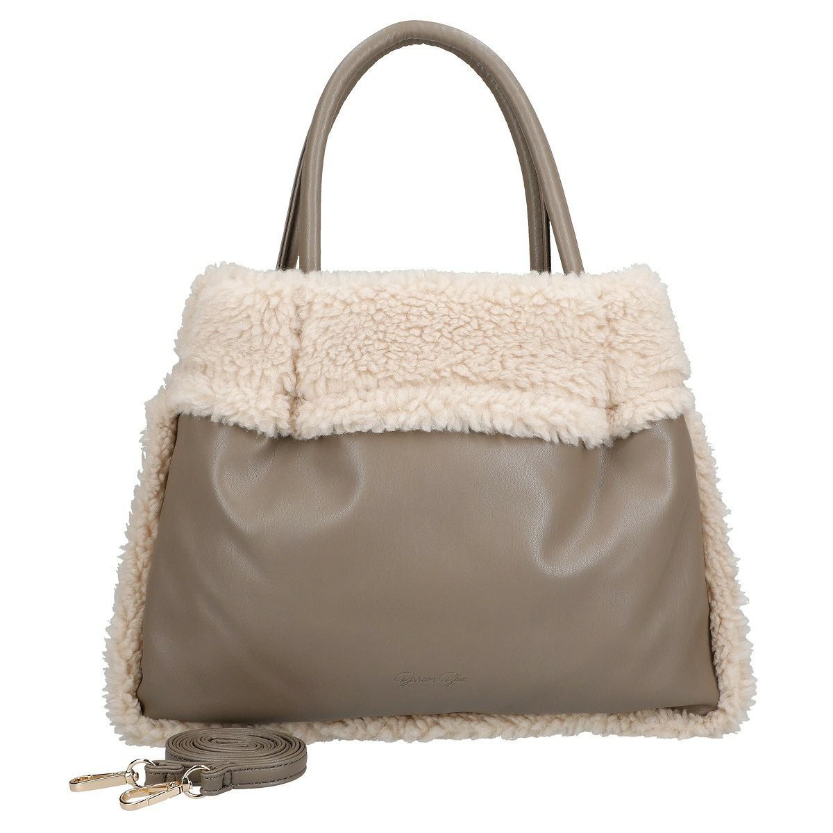 エコボア×PU もこもこリバーシブルバッグ