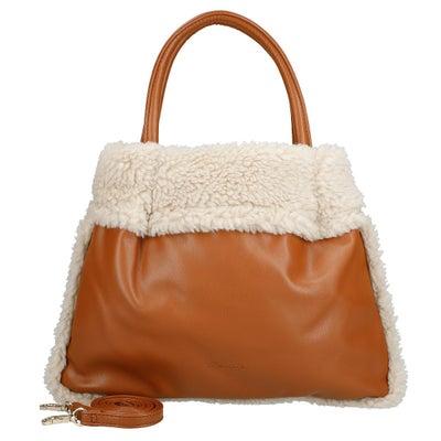 エコボア×PU もこもこリバーシブルバッグ