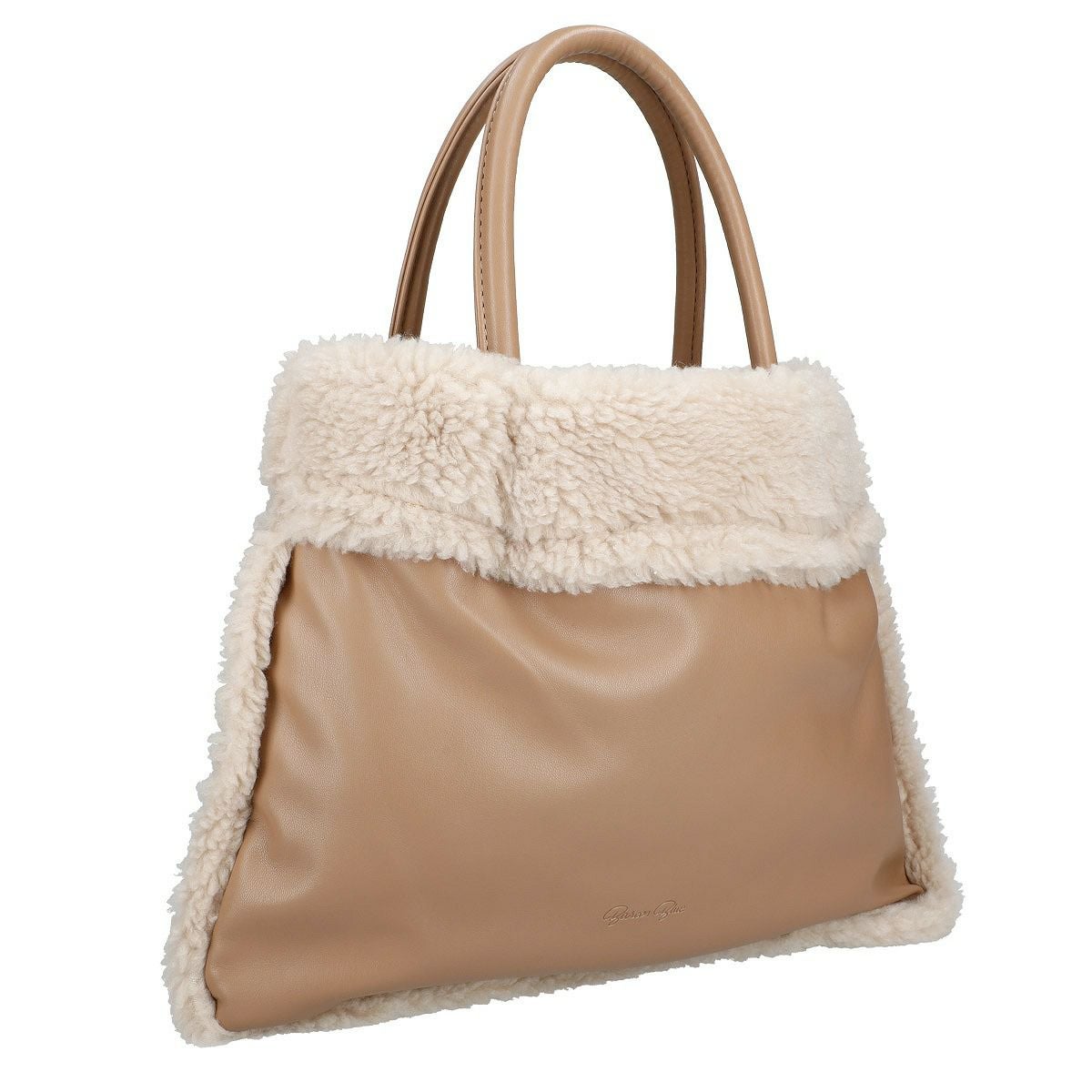 エコボア×PU もこもこリバーシブルバッグ