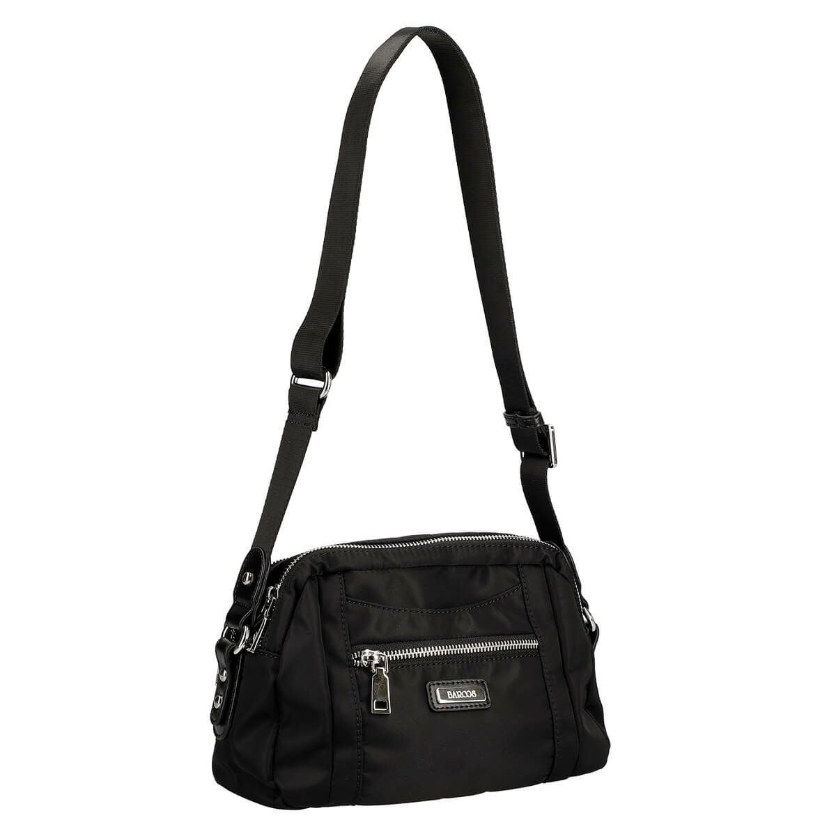 フロントメタルロゴ付きナイロンポシェット