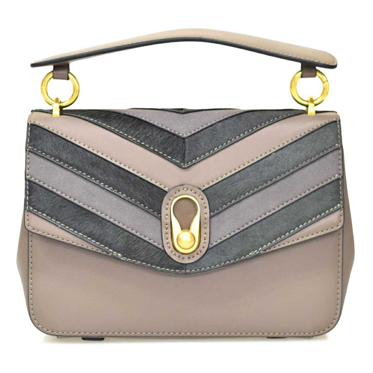 異素材コンビ2wayハンドバッグ