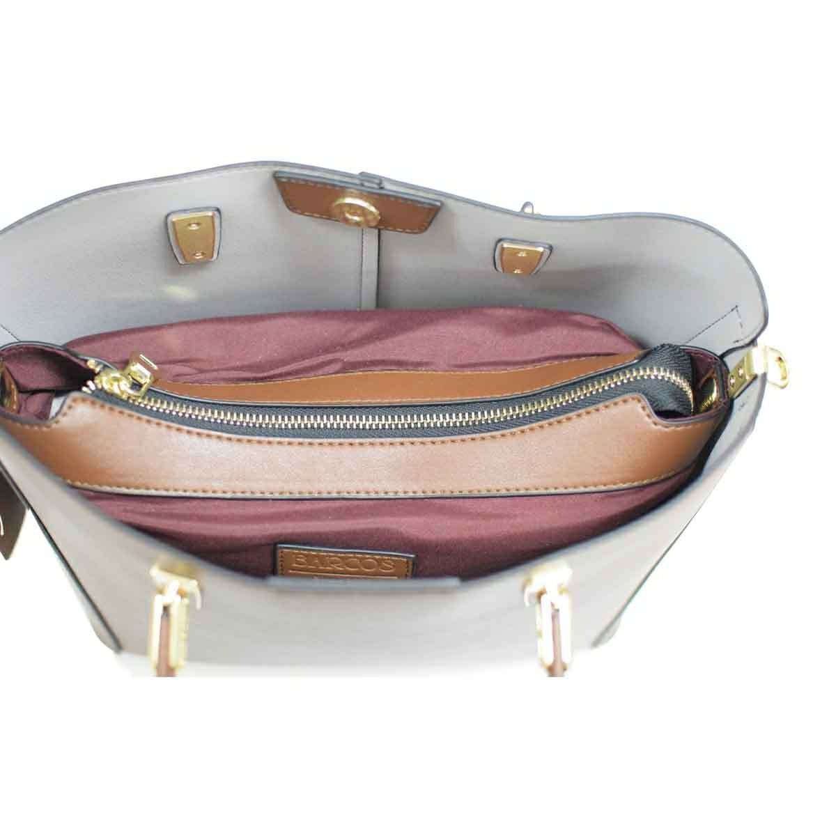 レザー 内側配色サイド切替デザイン2wayトートバッグ