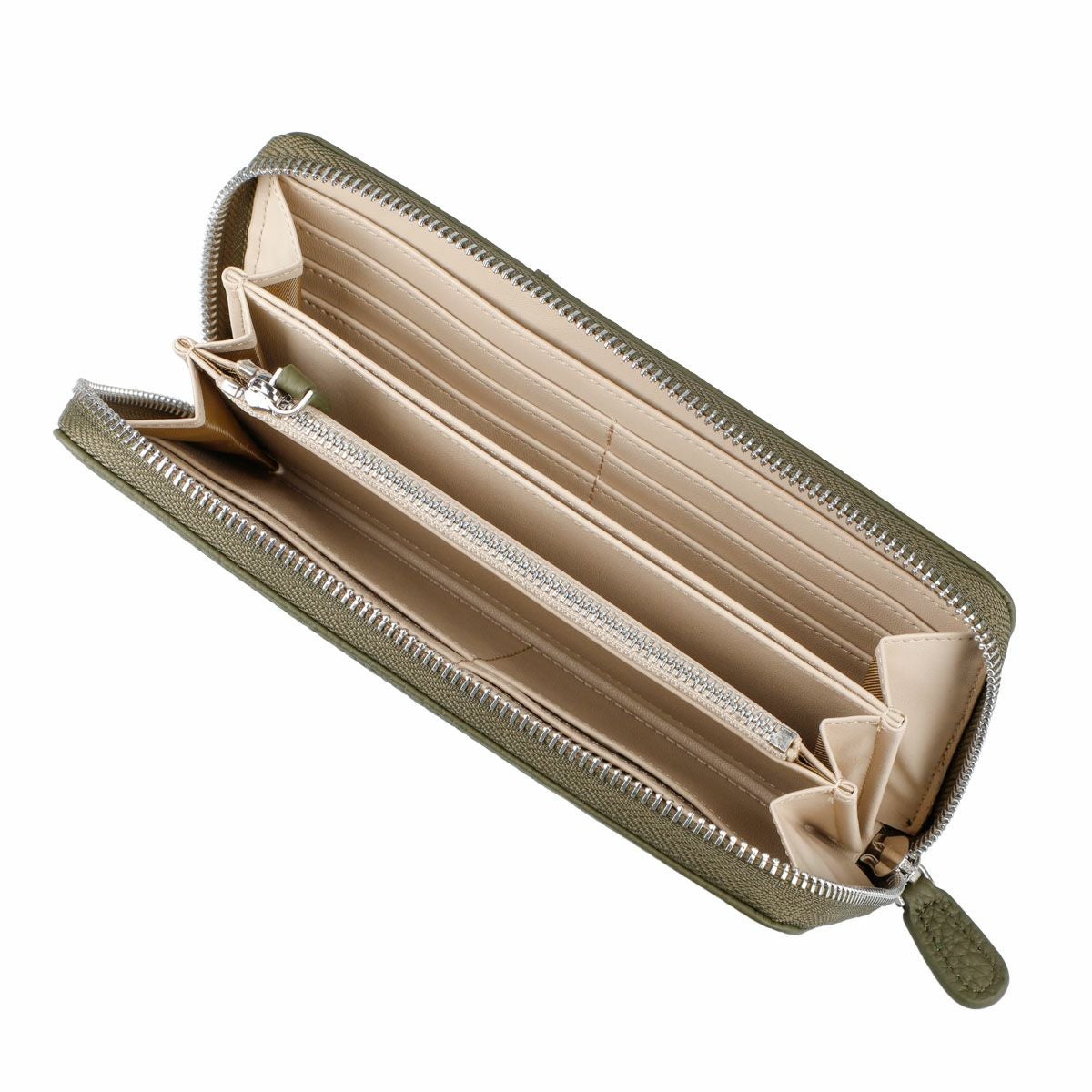 【セット商品】シュリンクレザー ショルダーバッグ & 背面ポケット付きロングウォレット