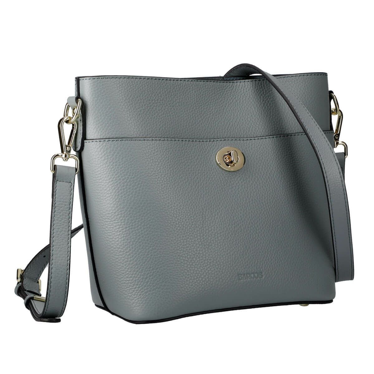 牛革シュリンクレザーショルダーバッグ