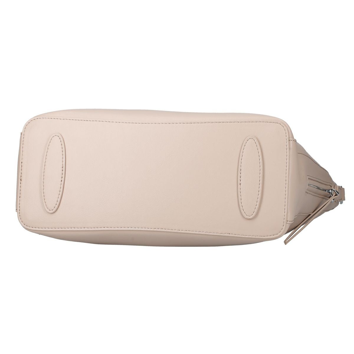 本革レザー2wayファスナーデザインハンドバッグ