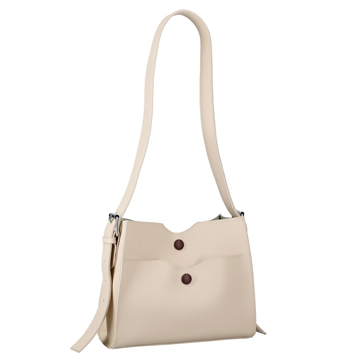 くるみボタンスクエアショルダーバック